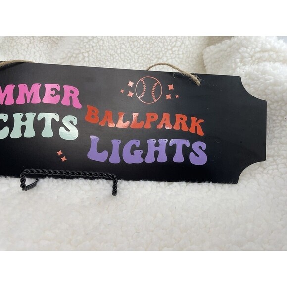Homemade Summer Nights Ballpark Lights Sign.. - Picture 2 of 6